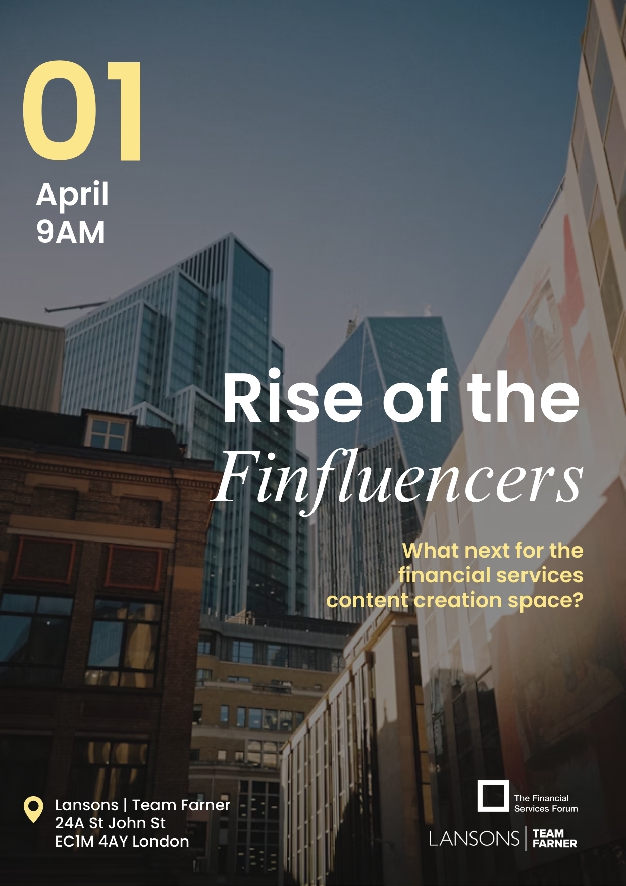 Lansons, Rise of the Finfluencers event for financial services brands