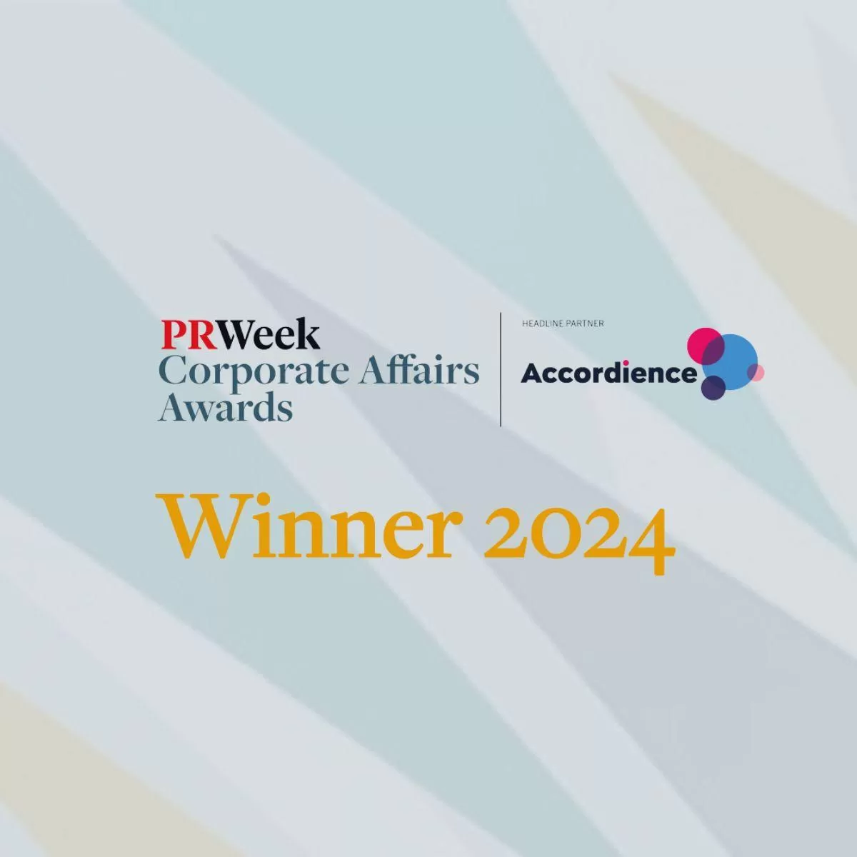 PRWeek Corporate Affairs Award Winners 2024
