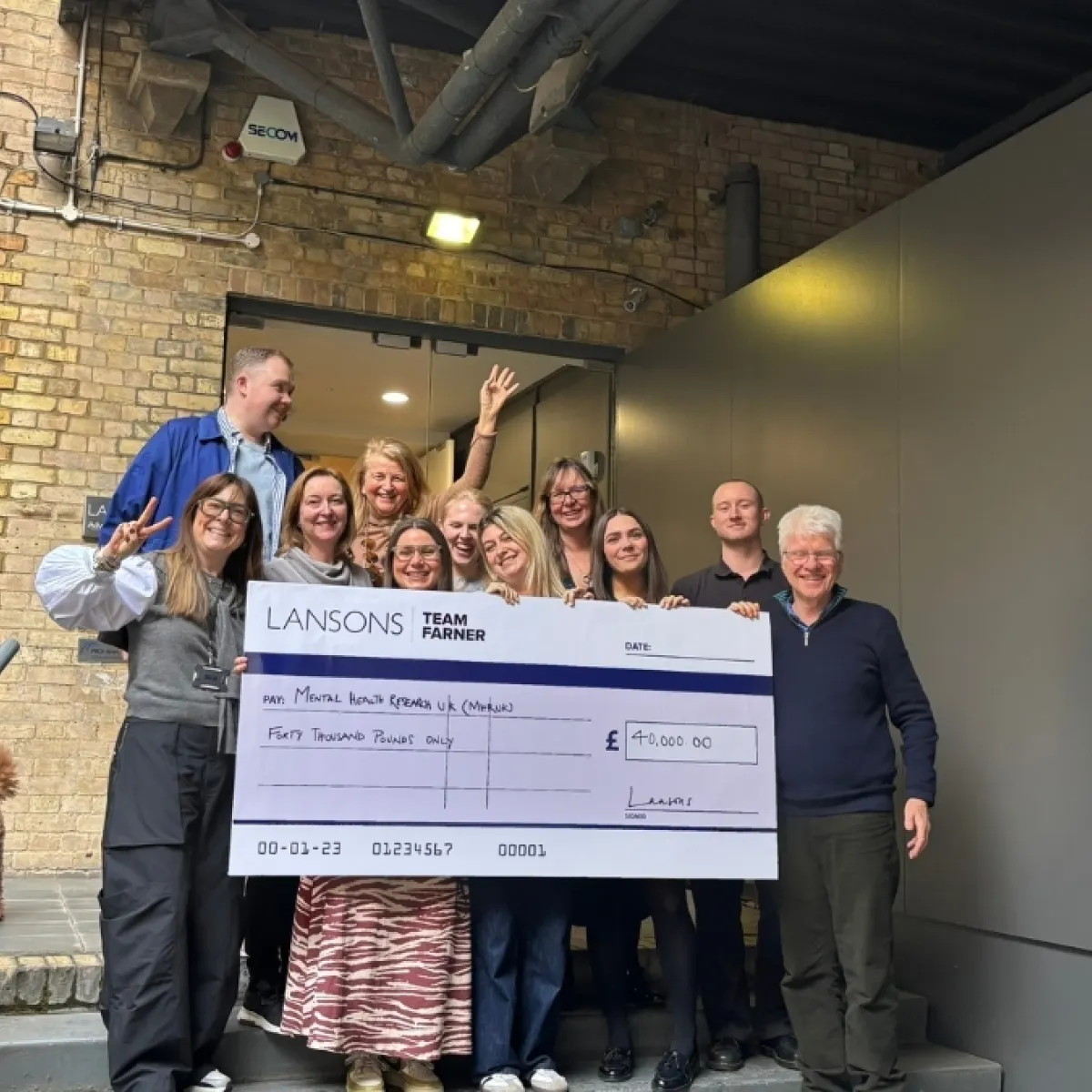 Charity Cheque Photo