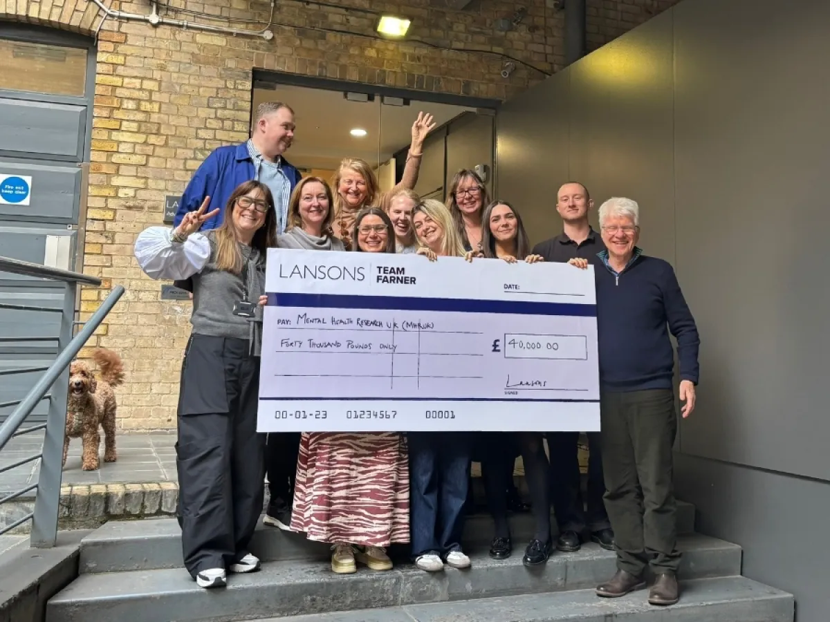 Lansons donation to charity of the year 2024