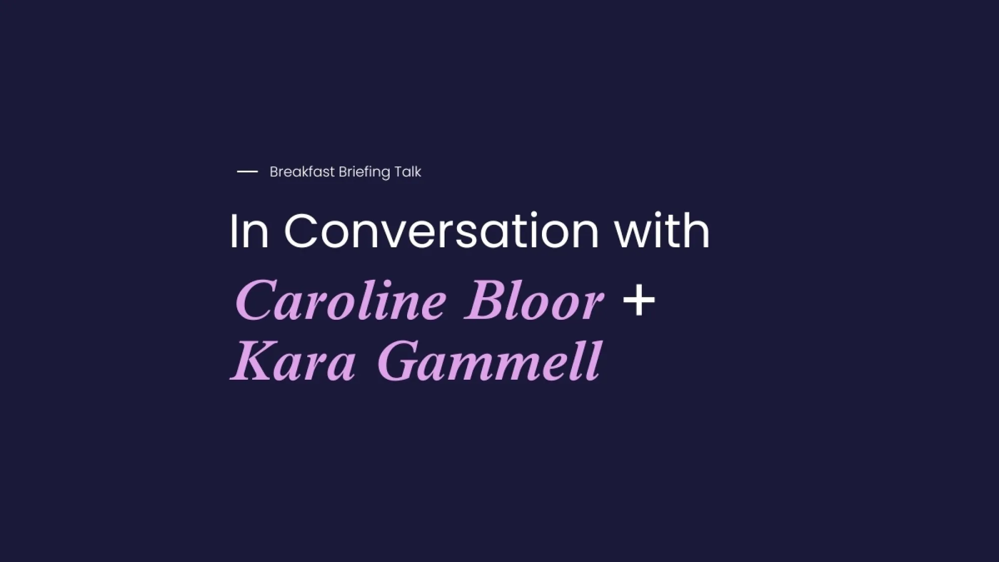 Caroline Bloor and Kara Gammell