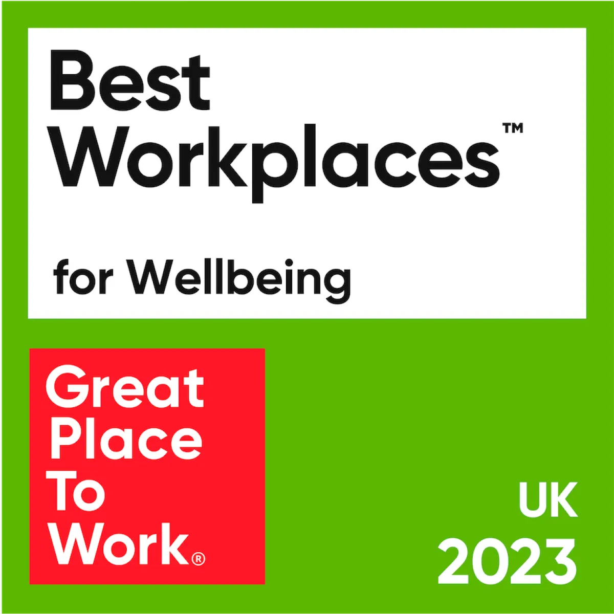 GPTW 2023 UK for Wellbeing Badge